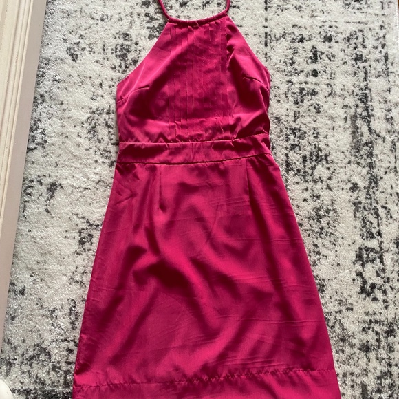 SOLD PRIVATELY - Banana Republic Pink Halter Dress - Picture 1 of 4